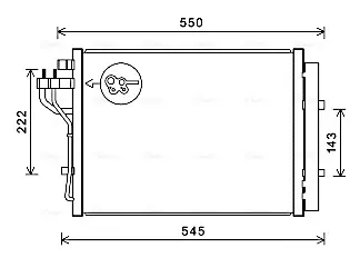 AVA HYUNDAI Радіатор кондиціонера (конденсатор) з осушувачем i10 II 1.0 13- AVA COOLING HY5445D (фото 1)