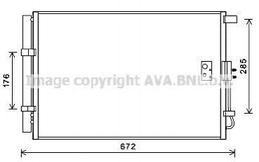 AVA KIA Радіатор кондиціонера (конденсатор) з осушувачем SOUL I 1.6 09- AVA COOLING KA5229D