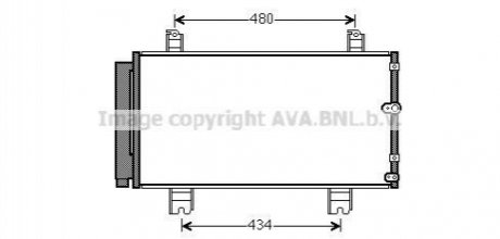 LEXUS Радіатор кондиціонера (конденсатор) з осушувачем IS 250 06- AVA COOLING TO5572D (фото 1)