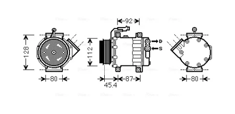 Компресор кондиціонера Citroen Jumper/Peugeot Boxer/Fiat Ducato (06-) AVA AVA COOLING FTAK366