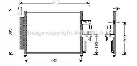 HYUNDAI Радіатор кондиціонера (конденсатор) Accent II 00- AVA COOLING HY5081D (фото 1)