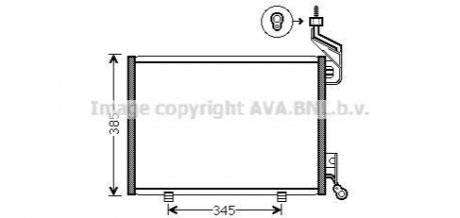 AVA FORD Радіатор кондиціонера (конденсатор) FIESTA 1.6 D 08- AVA COOLING FD5444