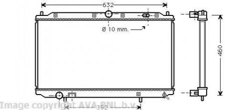 AVA VOLVO Радіатор охолодження двиг. S40 I, V40 1.6/2.0 95- AVA COOLING VO2124