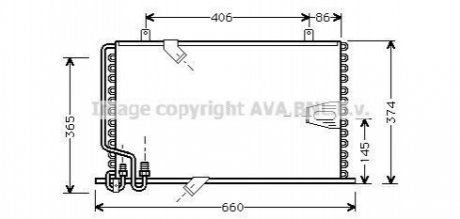 AVA BMW Радіатор кондиціонера (Конденсатор) 5 (E34) AVA COOLING BW5184