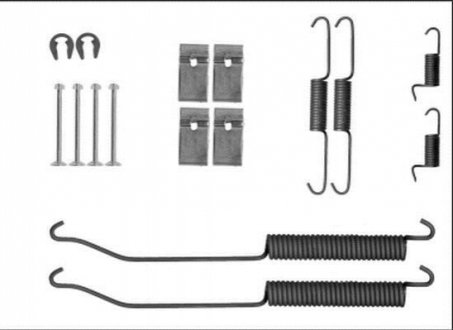 NISSAN К-т установчий гальмівних колодок Navara 05- HELLA 8DZ 355 205-871