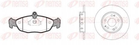 OPEL К-кт гальм. колоди + диски ASTRA F (T92) 1.4 Si 93-01, CORSA B (S93) 1.0 i 12V (F08, F68, M68) 96-00 REMSA 8393.01