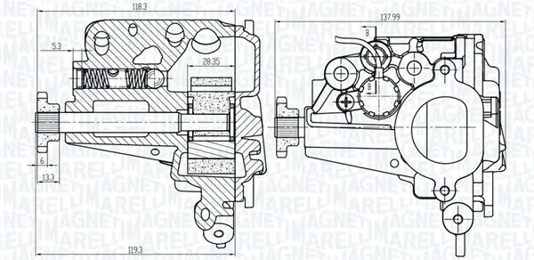 DB помпа мастила A/B-Class 1,3 18-, RENAULT 0,9-1,2 12- MAGNETI MARELLI 351516000072 (фото 1)