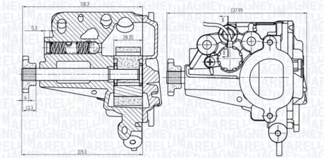 DB помпа мастила A/B-Class 1,3 18-, RENAULT 0,9-1,2 12- MAGNETI MARELLI 351516000072