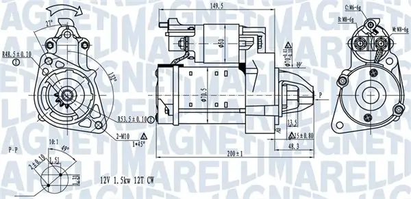 DB Стартер W204, W212, B906 MAGNETI MARELLI 063721527010 (фото 1)