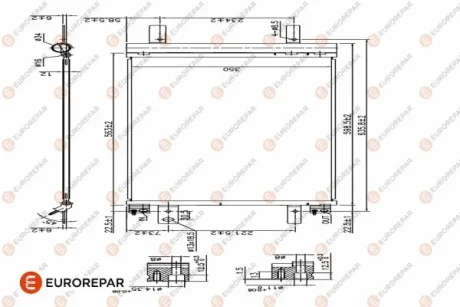 Радіатор кондиціонера BERLINGO/EXPERT 1.5-2.0 16- Eurorepar 1626267380