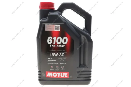 Масло моторное Technosynthese д/авто 6100 Syn-nergy SAE 5W30 (5L) Motul 838451
