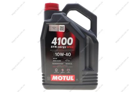 Олива моторна MOTUL 4100 Syn-nergy Spec 10W40 5L Motul 387706