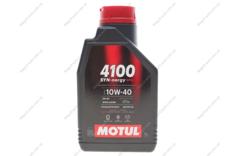 Олива моторна MOTUL 4100 Syn-nergy Spec 10W40 1L Motul 387701