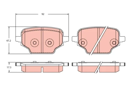 Гальмівні колодки дискові CITROEN/PEUGEOT Berlingo/Partner "R "18>> TRW GDB2410