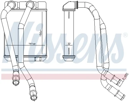 Радіатор пічки DUSTER (HS_)/LODGY (JS_)/LOGAN I (LS_) 1.4-2.0 08- NISSENS 707303