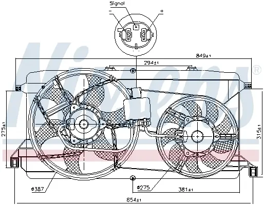 FORD Вентилятор радіатора TRANSIT TOURNEO 06-, TRANSIT 06- NISSENS 85826 (фото 1)