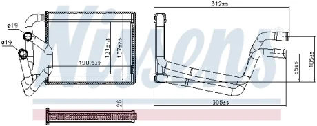 Радіатор опалювача салону HYUNDAI I10 (2008) 1.1 NISSENS 707245