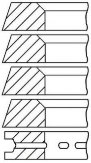 Кольца поршня STD (1,976 x 1,976 x 1,976 x 1,976 x 3,967); O GOETZE 08-522200-00