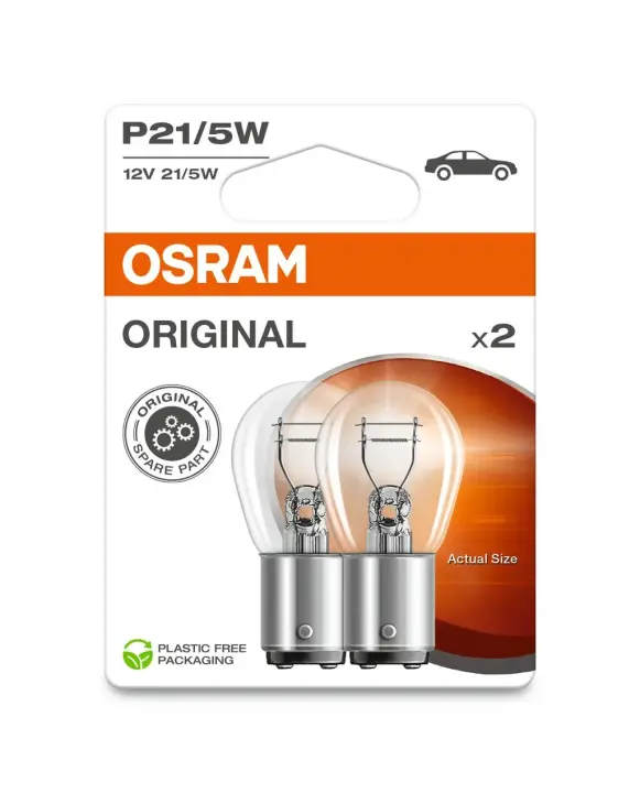 ЛАМПА P21/5W 12V 21W BAY15d BLI STANDARD OSRAM 75282BL (фото 1)