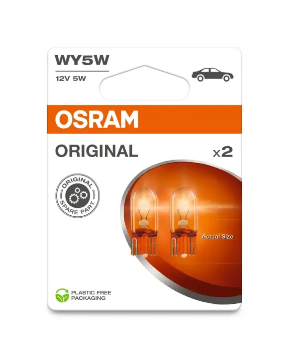 ЛАМПА WY5W 12V 5,20 W W2.1x9.5d Bl2 STANDARD OSRAM 2827NA-2BL (фото 1)