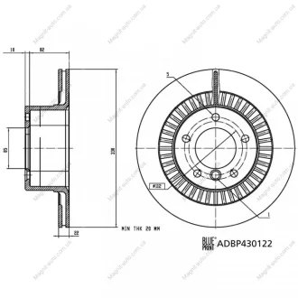 DB Гальмівний диск задній G-CLASS (W463) AMG G 63 (463.272) 15-18 BLUE PRINT ADBP430122