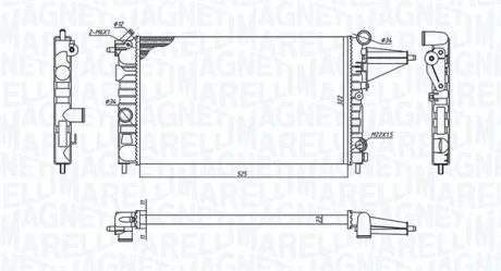 Радіатор OPEL VECTRA A 1.6 MAGNETI MARELLI 350213189100