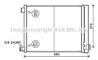 AVA NISSAN Радіатор кондиціонера (конденсатор) з осушувачем MICRA IV 1.2 DIG-S 11- AVA COOLING DN5427D