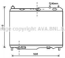 AVA FORD Радіатор охолодження двиг. B-Max, Fiesta VI, Transit Courier 1.4/2.0 12- AVA COOLING FD2442