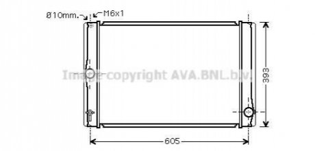 AVA TOYOTA Радіатор системи охолодження двигуна Auris, Corolla 1.4 D-4D 07- AVA COOLING TOA2400