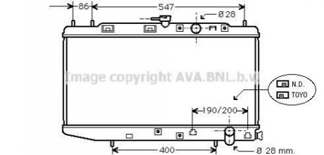 AVA HONDA Радіатор сист. охолодження двиг Civic II, IV 1.5/1.6 (325x685x17) AVA COOLING HD2047