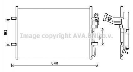 AVA MAZDA Радіатор кондиціонера (конденсатор) 3 1.6 08-, 5 1.6 10- AVA COOLING MZ5281D