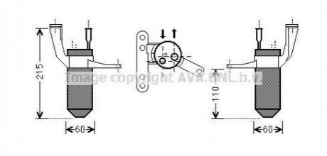 AVA RENAULT Осушувач кондиціонера CLIO II, KANGOO Express 01- AVA COOLING RTD428