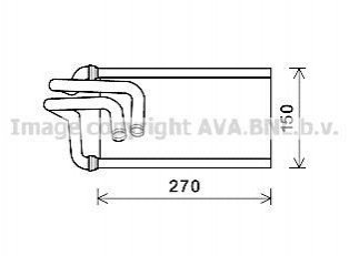 AVA JEEP Радіатор опалення WRANGLER III 2.8, 3.6, 3.8 07- AVA COOLING JE6070