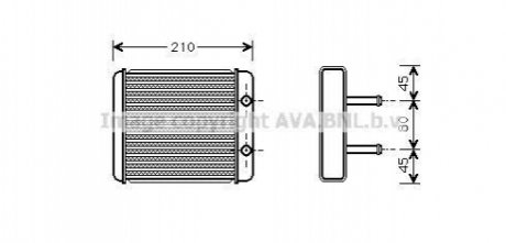 AVA KIA Радіатор опалення CARNIVAL 2.9 CRDI 99- AVA COOLING KA6008