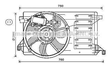 AVA MAZDA Вентилятор радіатора 3 2.0 MZR 08-14 AVA COOLING MZ7554