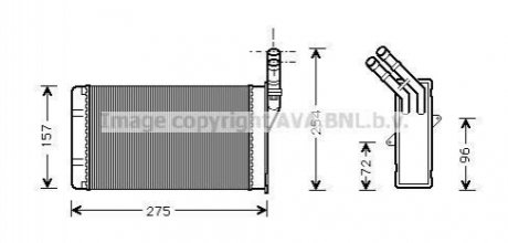 AVA CITROEN Радіатор опалення BERLINGO 1.1-2.0 AVA COOLING CN6150