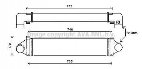 AVA LAND ROVER Інтеркулер FREELANDER 2 2.2 06- AVA COOLING AUA4219