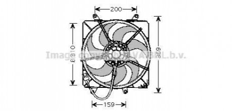 AVA TOYOTA Вентилятор радіатора AVENSIS 97- AVA COOLING TO7506