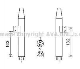 AVA KIA Осушувач кондиціонера SORENTO I 02- AVA COOLING KAD165