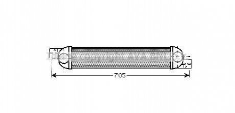 AVA OPEL Інтеркулер MERIVA A 1.3, 1.7 03- AVA COOLING OLA4392