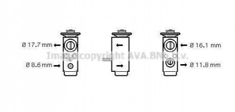 AVA OPEL Розширювальний клапан FIAT, SAAB AVA COOLING OL1352