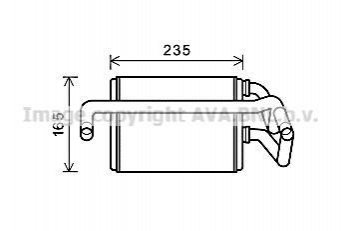 AVA NISSAN Радіатор опалення 350Z 3.5 02- AVA COOLING DNA6405