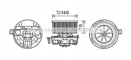 AVA RENAULT Вентилятор салона Megane II AVA COOLING RT8570