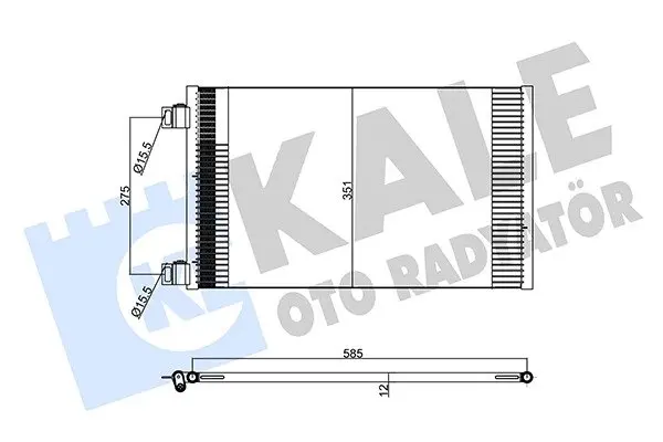 KALE DB Радіатор кондиціонера (конденсатор) W415, RENAULT Kale oto radyator 358220 (фото 1)