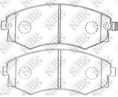 Колодки тормозов. NiBK PN 2245
