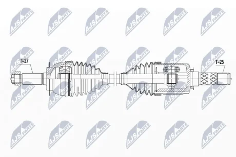 Полуось передняя на subaru forester awd 2.0 (субару форестер авд 2.0) 28321SG010 на SUBARU NTY NPW-SB-015