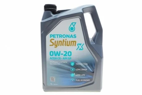 Олива моторна SYNTIUM X 0W-20 C5 API SP (5L) Petronas 70980M12EU