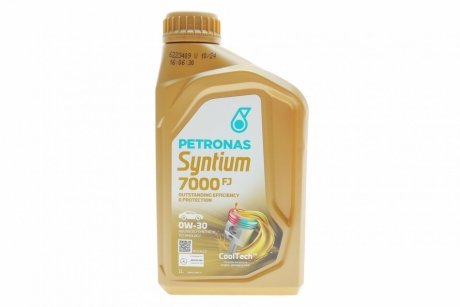 Олива моторна SYNTIUM 7000 FJ 0W-30 SN (1L) Petronas 70670E18EU