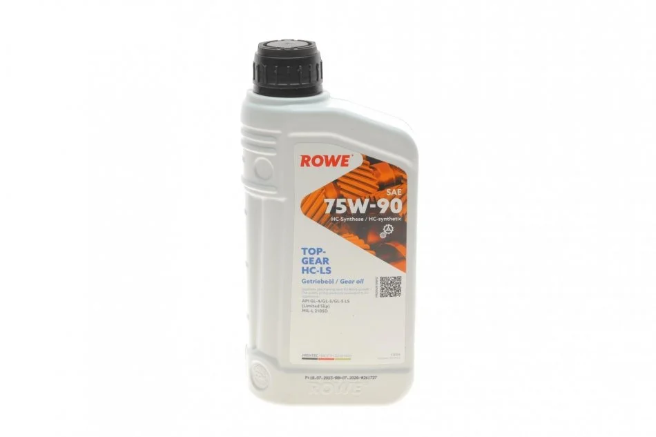 Олива трансмісійна HIGHTEC TOPGEAR SAE 75W-90 HC-LS (1 L) ROWE 25004-0010-99 (фото 1)