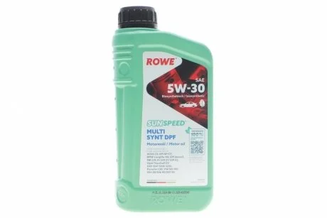 Олива моторна SUNSPEED MULTI SYNT DPF SAE 5W-30 (1 L) ROWE 4920125-0010-99